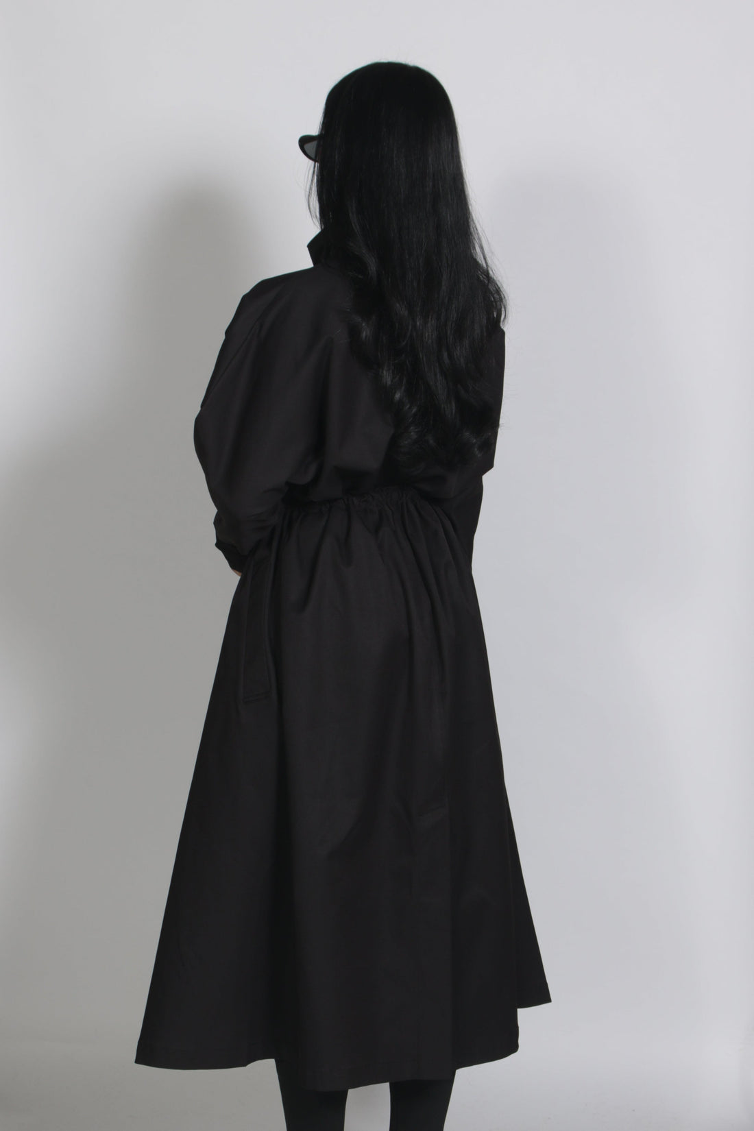 Zip up trenchcoat Black